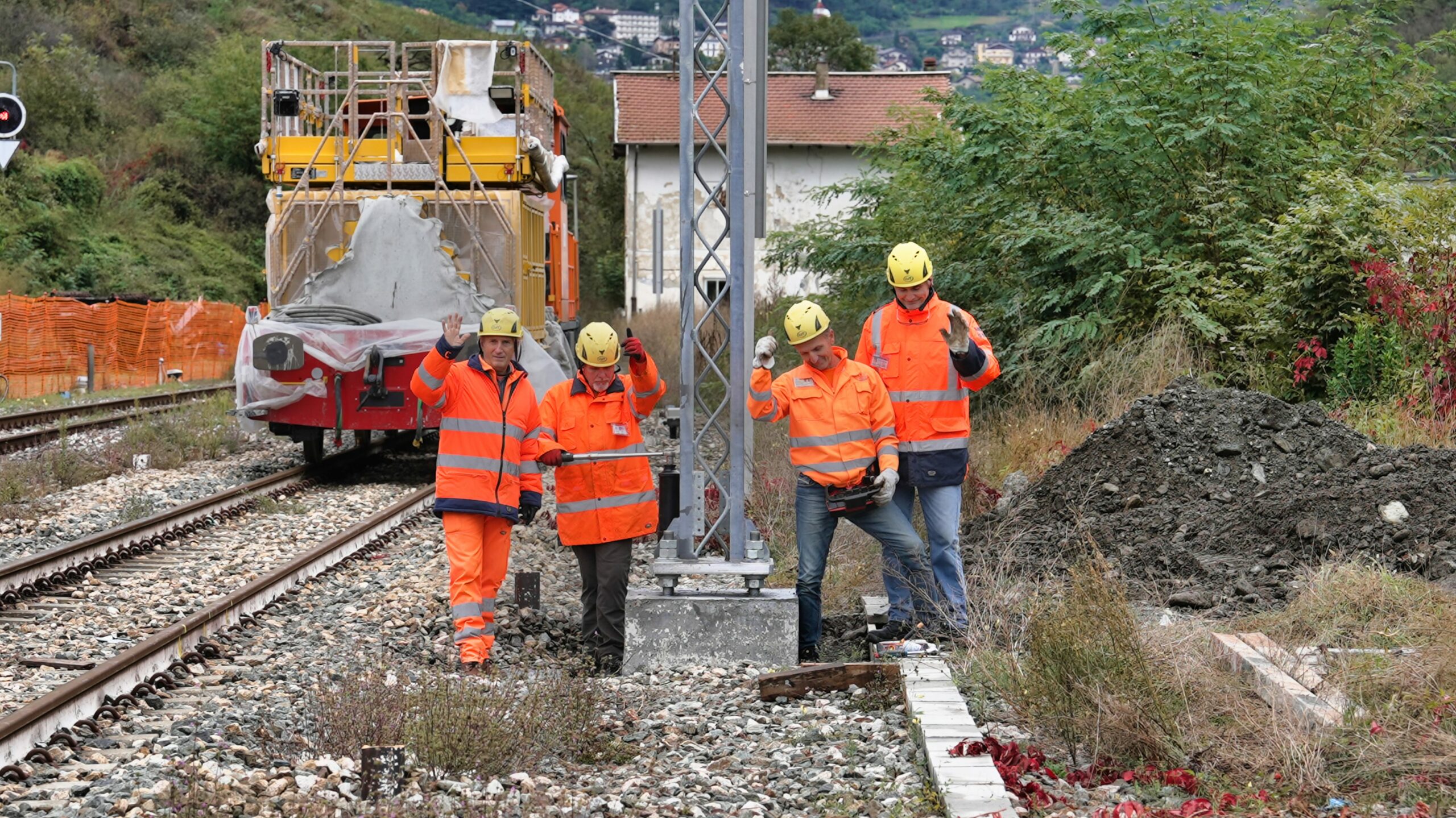 Visita ai cantieri dei lavori di elettrificazione della tratta Ivrea‐Aosta SIFEL1