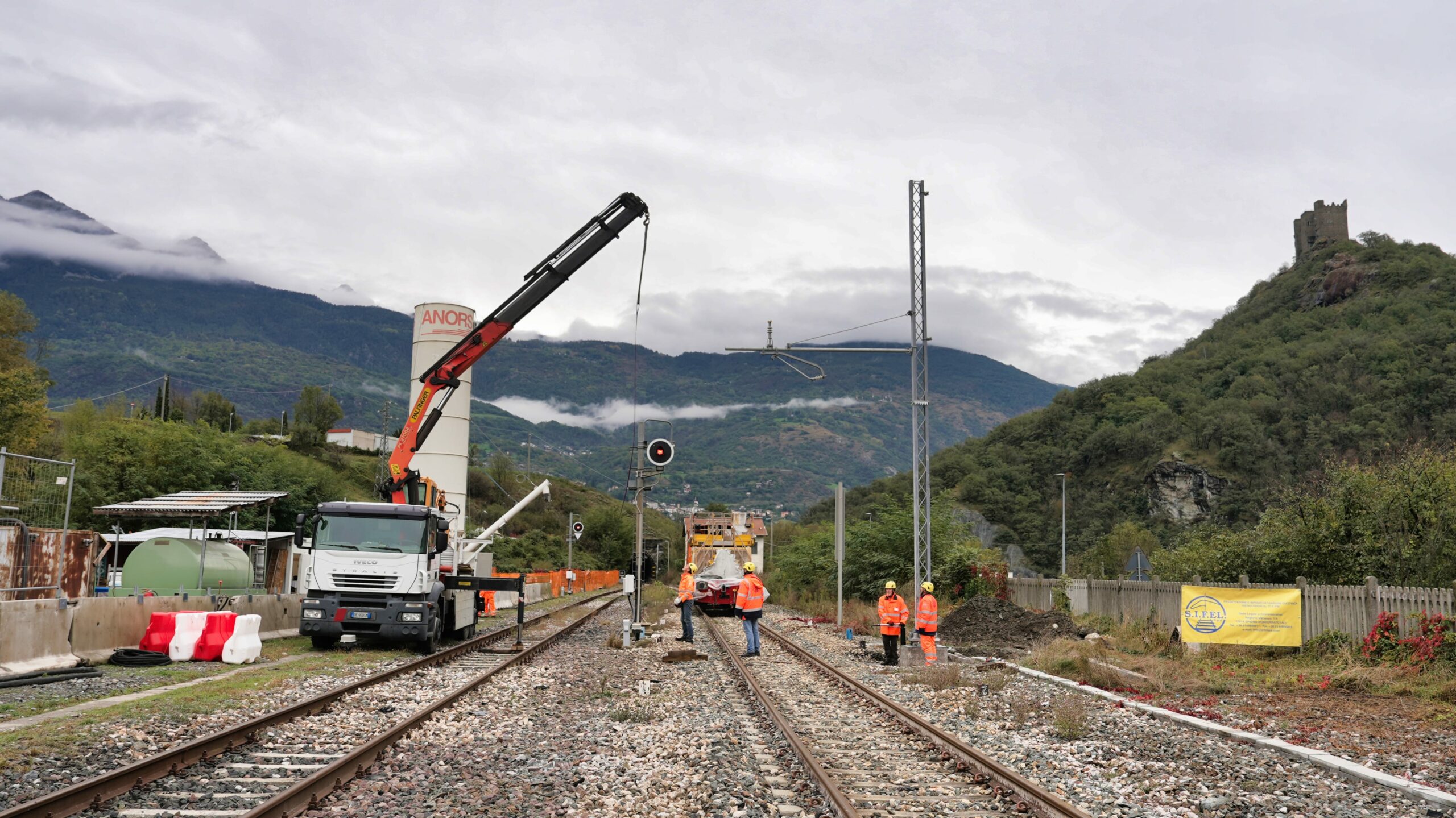 Visita ai cantieri dei lavori di elettrificazione della tratta Ivrea‐Aosta SIFEL7